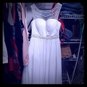 White formal dress